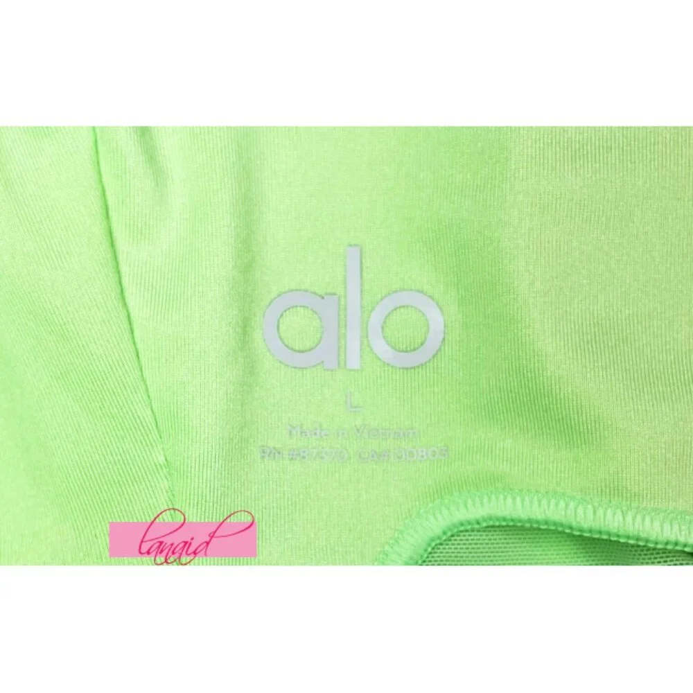 Alo Courtside Tennis Dress Ultramint Neon Green Padded A-Line Skater Skort L